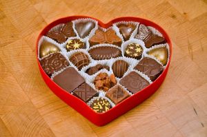 chocolate heart box