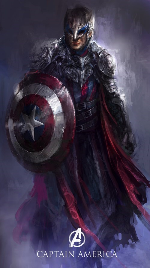 Captain America Avengers Marvel fantasy style
