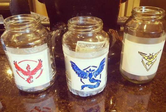 Pokemon GO tip jars team mystic instinct valor